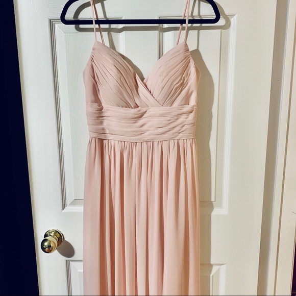 Bill Levkoff full length dress pale pink - Picture 2 of 4